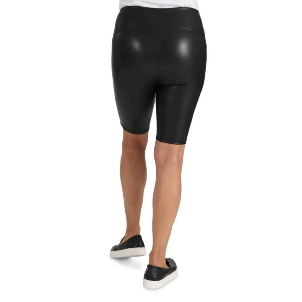 SEVEN7 * Black faux leather biker shorts SIZE SMALL NWT